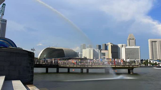 新加坡人潮汹涌新加坡人旅游地标