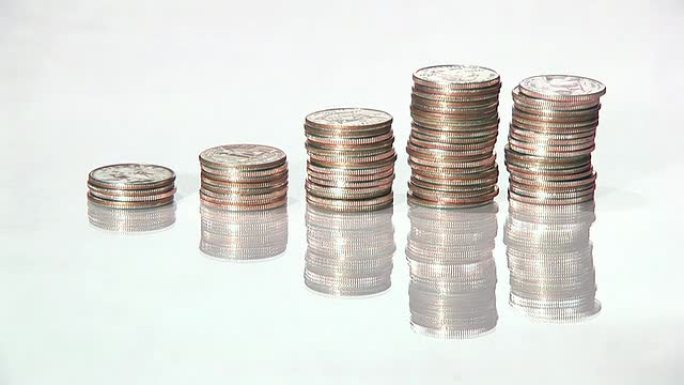 金融增长硬币堆叠