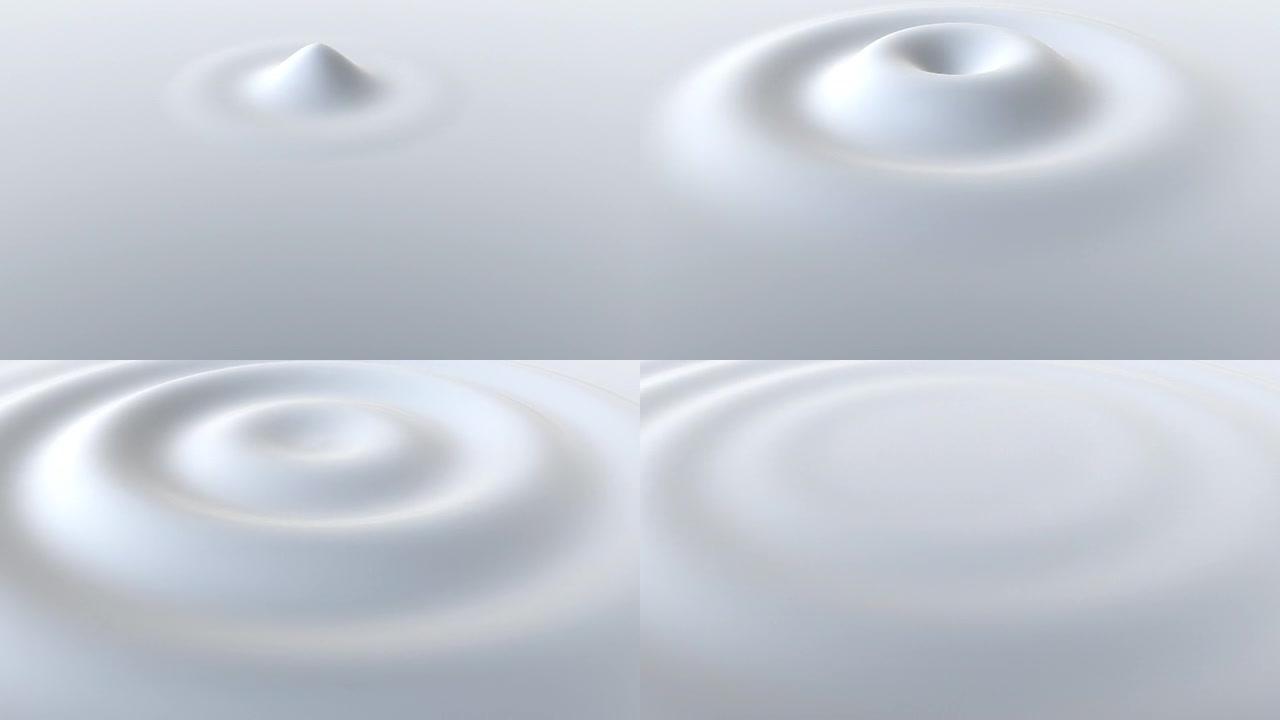乳白色水滴3D CGI