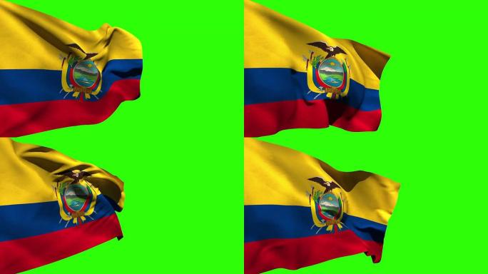 厄瓜多尔国旗飘扬