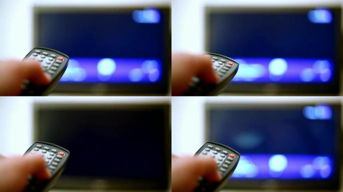 液晶电视遥控器调换电视节目转换频道按压遥