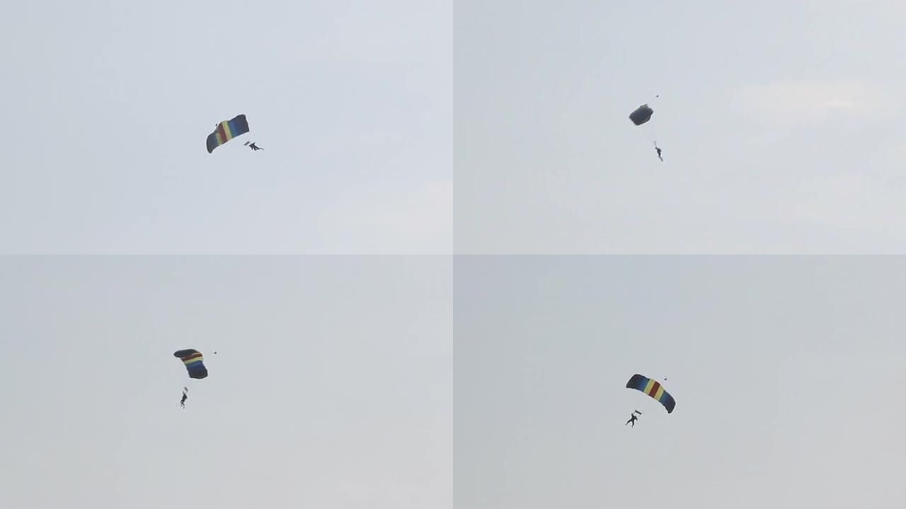 跳伞跳伞运动视频素材