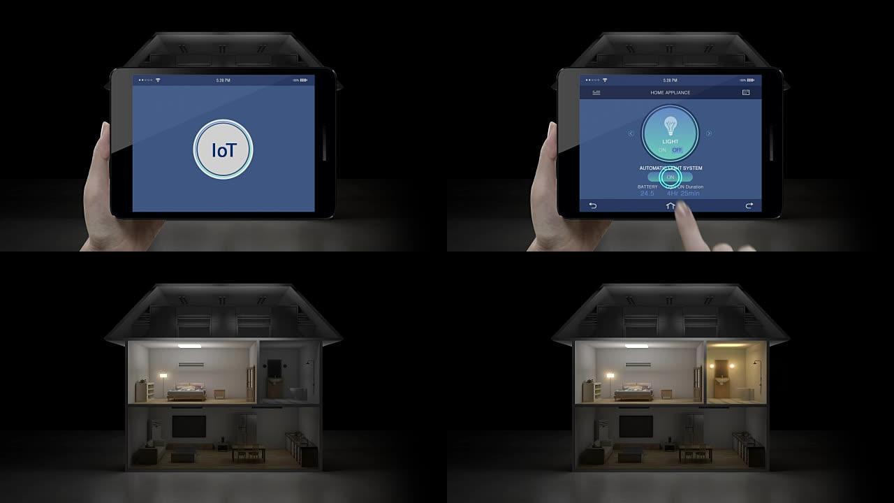 触碰物联网平板、智能pad应用、房灯节能增效控制、智能家电、物联网。