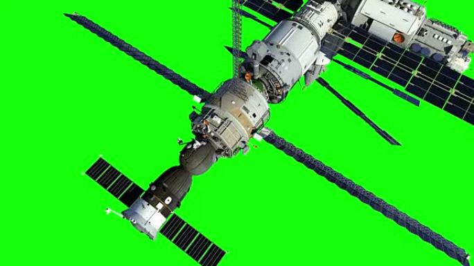 增加空间站轨道的高度。绿屏。