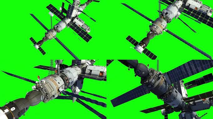 增加空间站轨道的高度。绿屏。