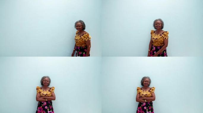 非洲黑人老妇人肖像