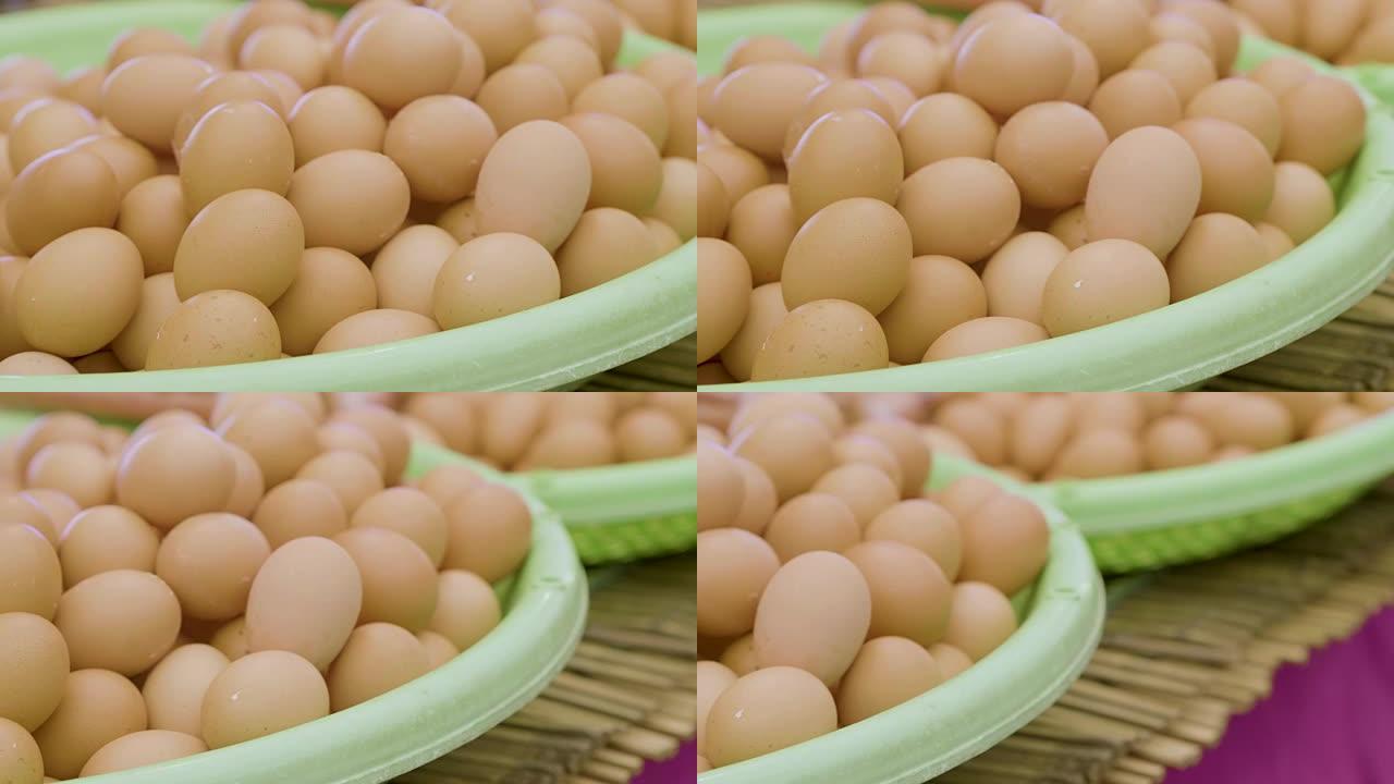 市场上的鸡蛋