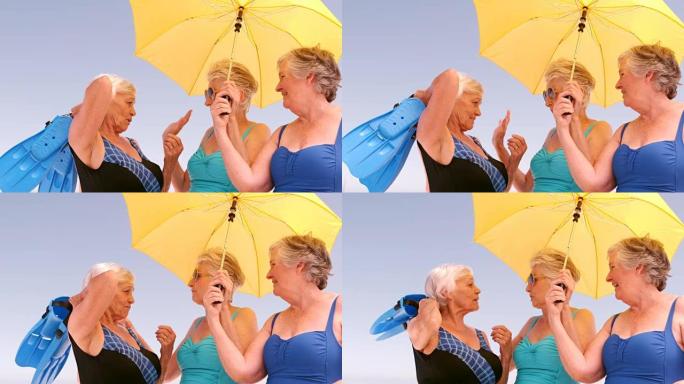 高级朋友女人打洞伞