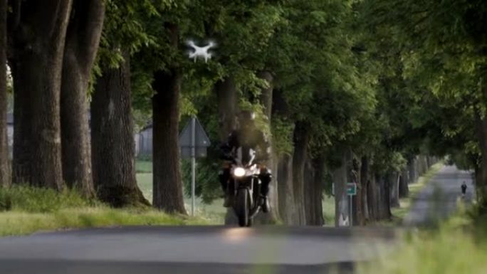 Travel by motorcycle. Rural landscape