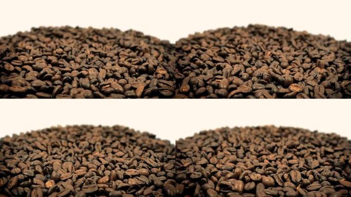碗中旋转咖啡豆