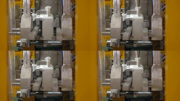 塑料瓶制造的自动化过程。
