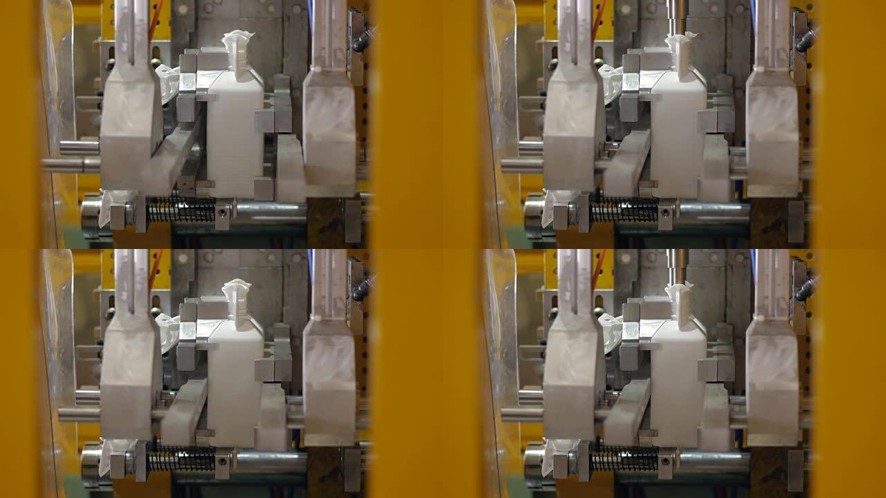 塑料瓶制造的自动化过程。