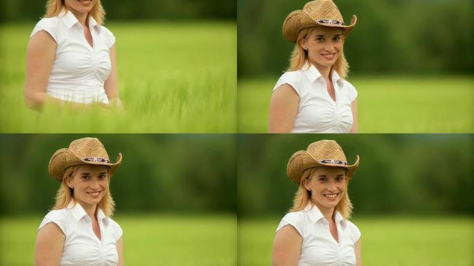 高清起重机: 小麦女人的肖像