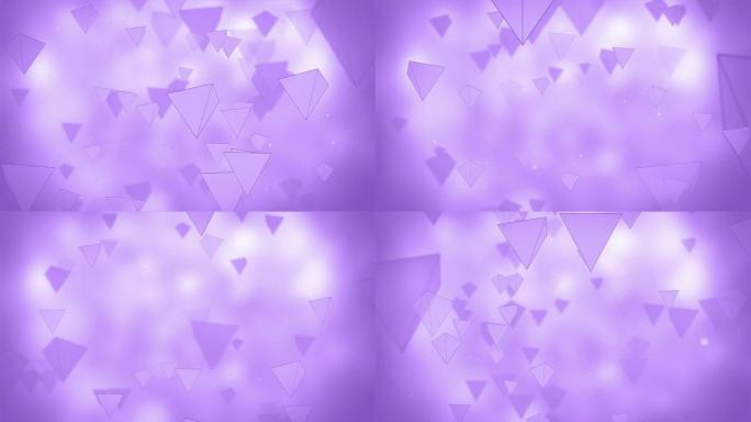 4k三角形紫色背景可循环