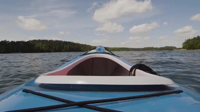 Summer relaxing activity. Friends kayaking on the 