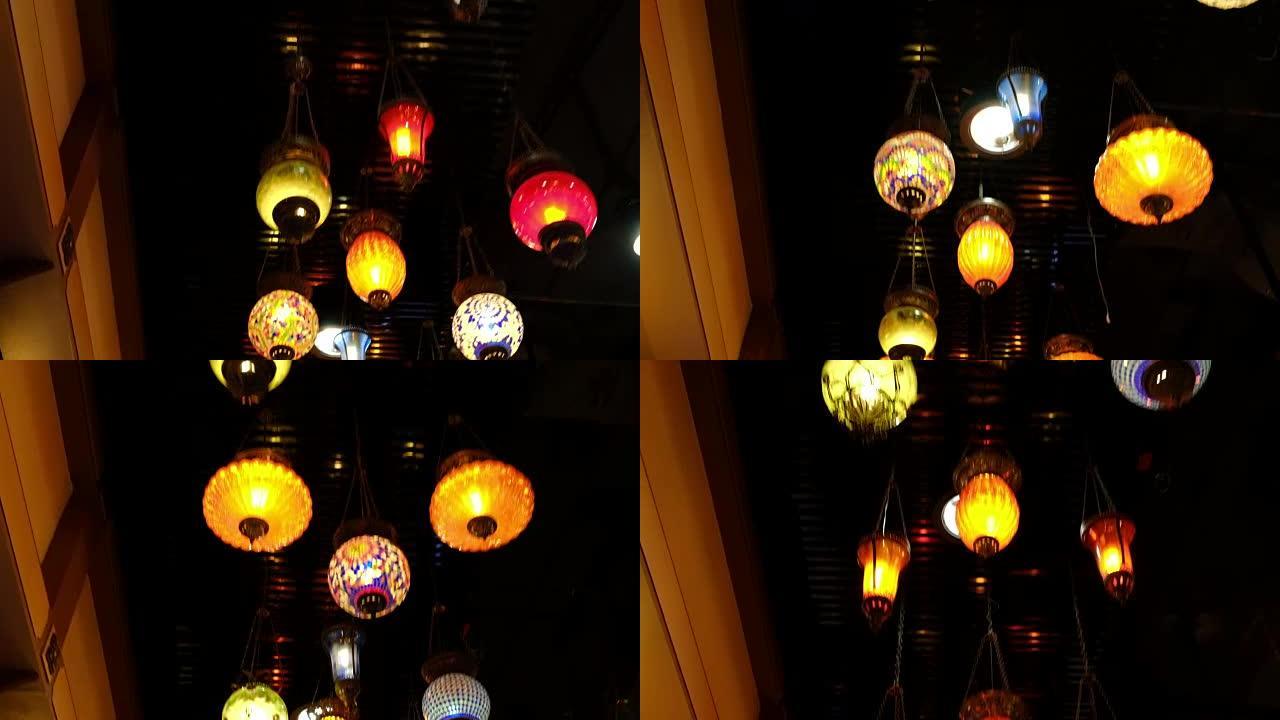 印度酒店的装饰灯