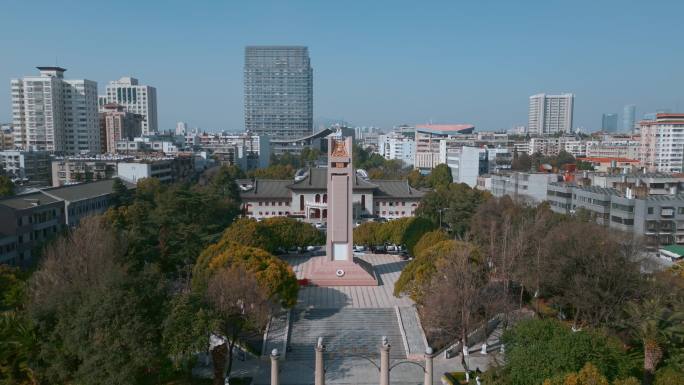 云南旅游昆明抗战胜利堂光华街酒杯楼全景