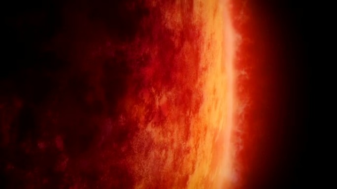 巨大的红色星球，大气汹涌