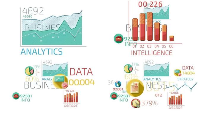 平面动画图标业务信息图