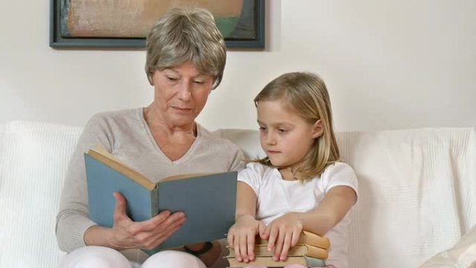 高清多莉: 奶奶和孙女一起读书