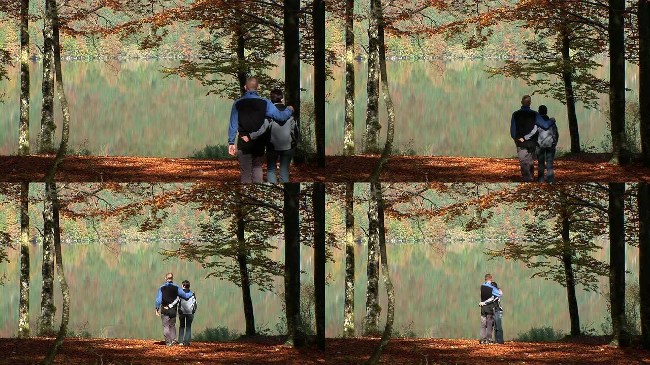 高清: 森林中的夫妇