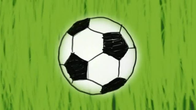 脚凳足球通道绿色三维动画
