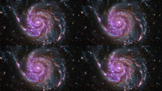 4k美国宇航局电影胶片收藏-M101螺旋星系。