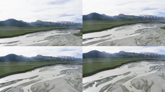 河道桥梁 洪流扩宽河道 暴雨扩宽河道