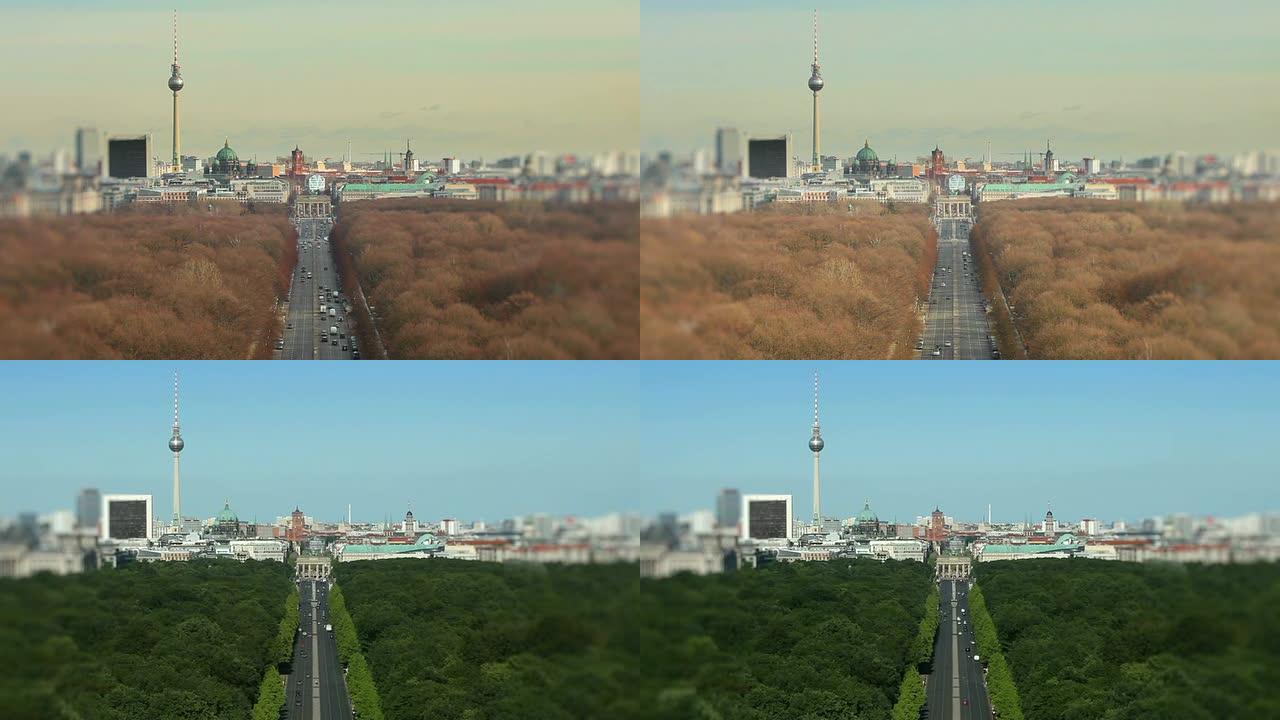四季变换-柏林全景城市景观