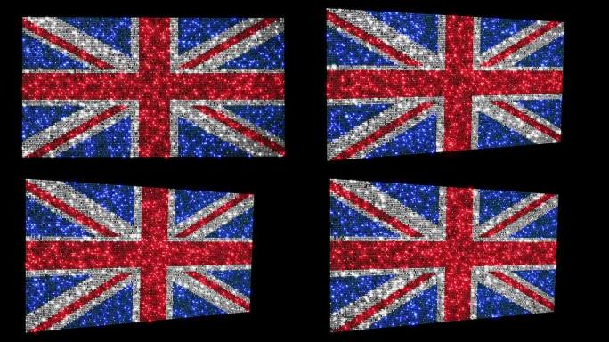 英国国旗。亮片。