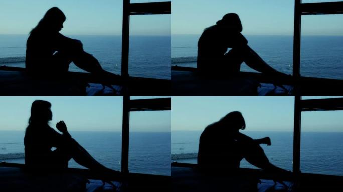 晚上海滩上的女人