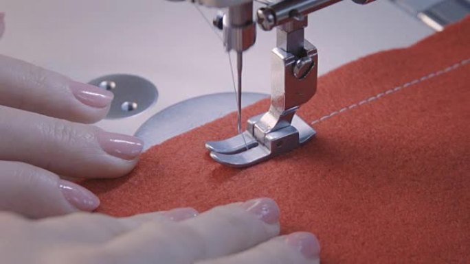 缝纫机，缝纫筛选过程。缝纫机特写