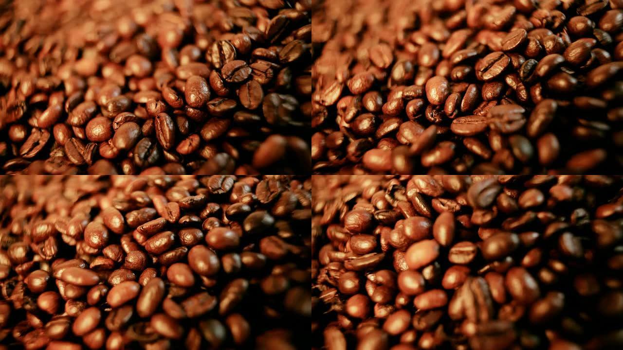 浅景深烘焙咖啡豆