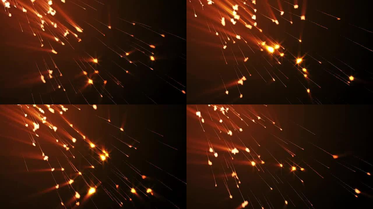 流星雨-无缝动画-连续复制的背景。