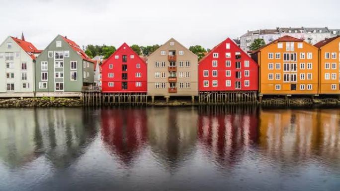 挪威的特隆赫姆 -- 五颜六色的房子
