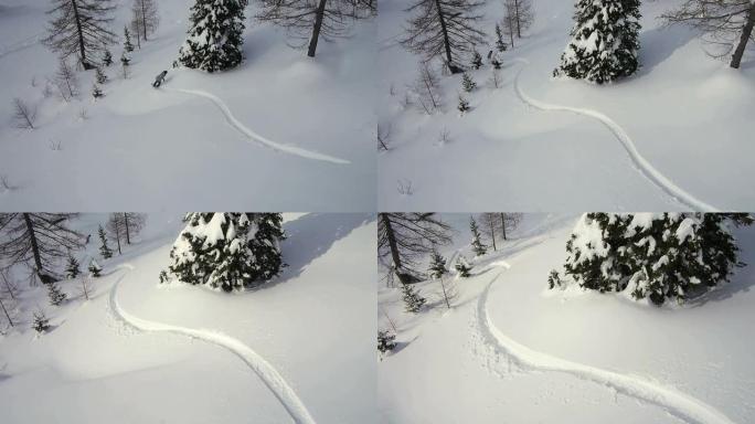 空中: 滑雪板骑术粉