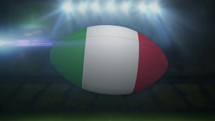 体育场内闪烁的意大利橄榄球