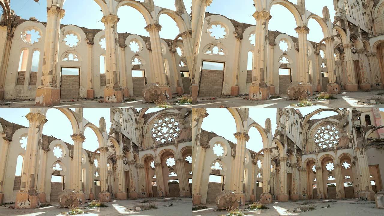 海地一座大教堂的废墟