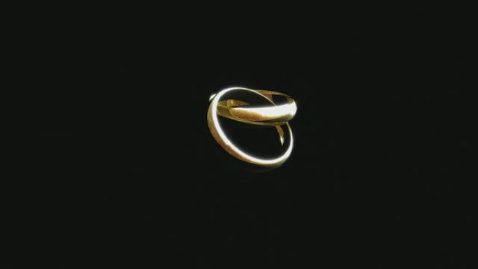 旋转金色结婚戒指