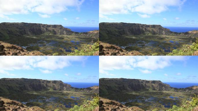 拉诺考火山，智利复活节岛