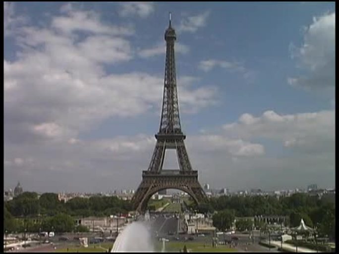 巴黎：艾菲铁塔和景观：战神广场（拉）。法国