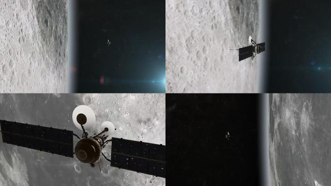 空间研究。卫星在月球附近运行