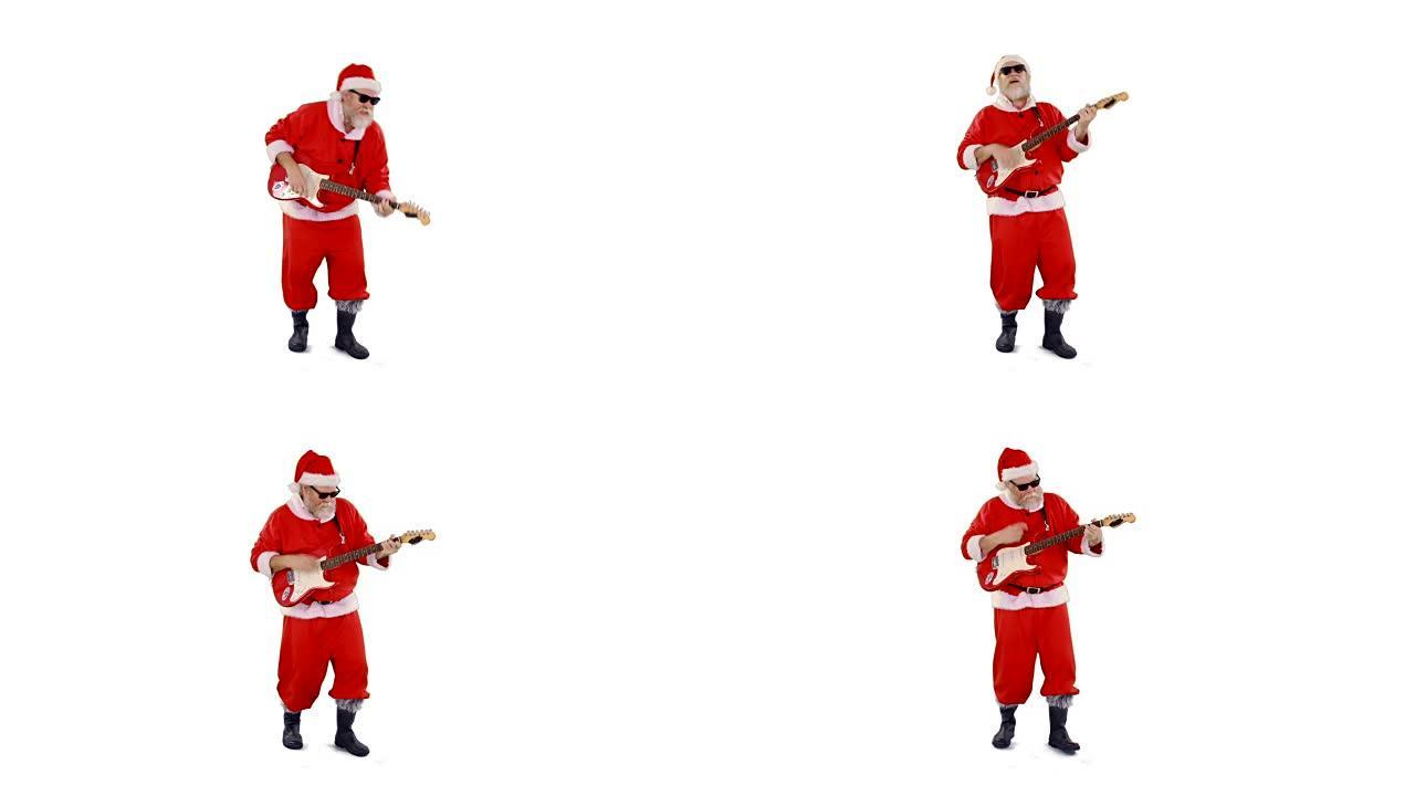 圣诞老人唱歌弹吉他