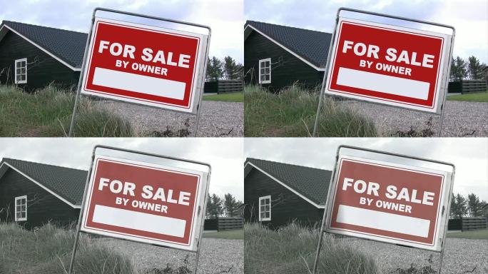 房地产标志“待售vs.免费”高清