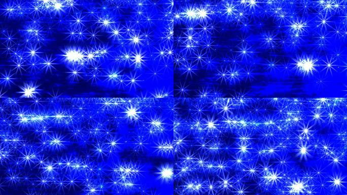 蓝色水面上闪闪发光的星星