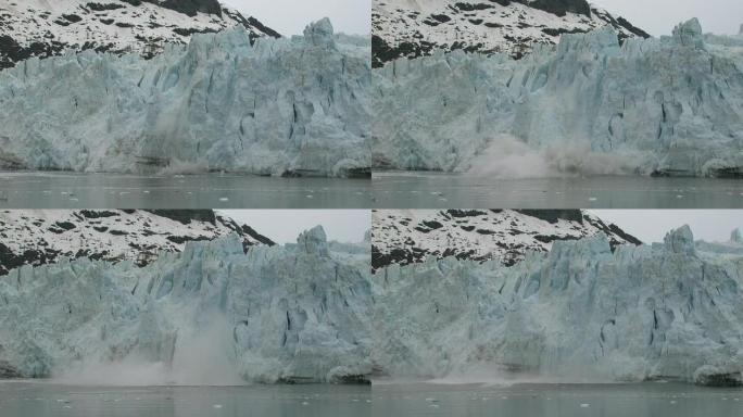 冰川崩塌冰川融化冰山融化冰河