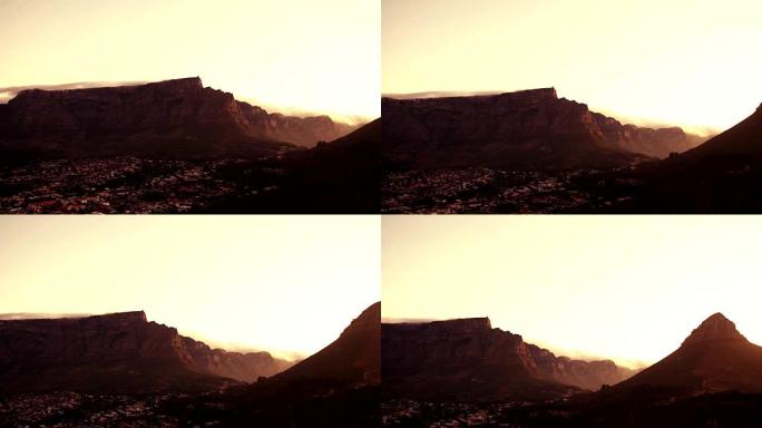 南非开普敦桌山美丽雄伟的镜头