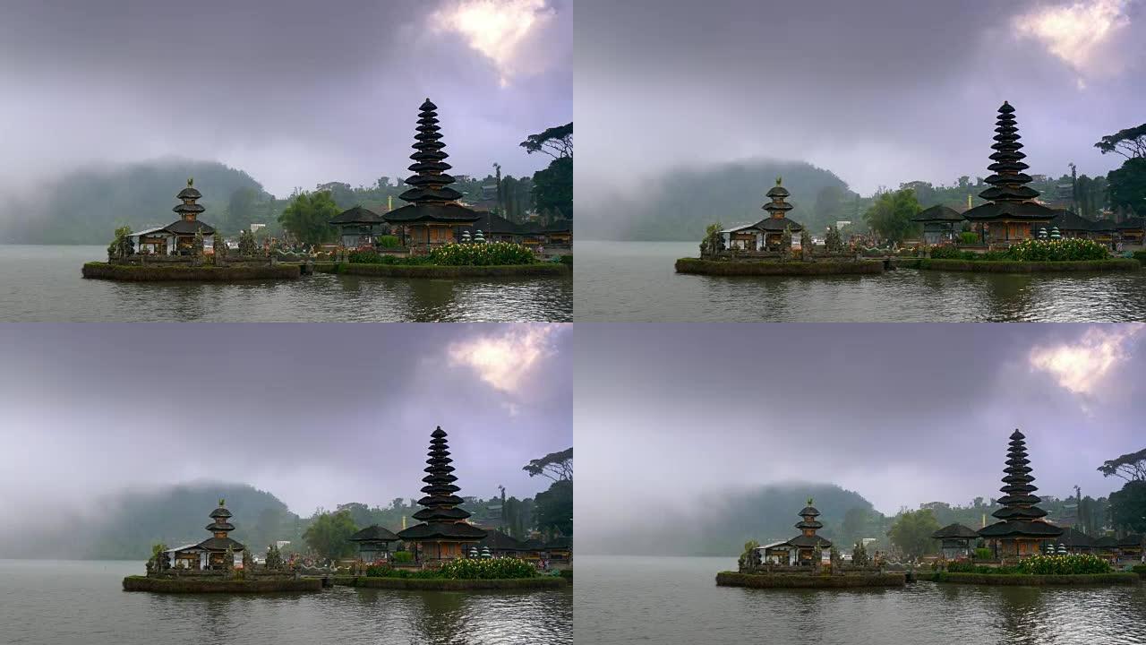 普拉乌伦达努布拉坦寺。印度尼西亚巴厘岛的主要湿婆人水庙