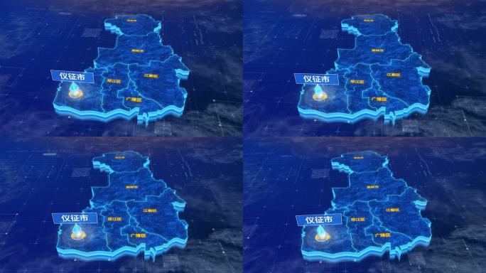 扬州市仪征市蓝色三维科技区位地图