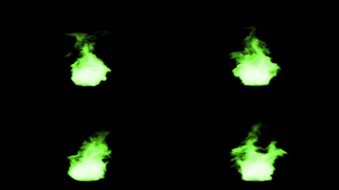 绿色火堆彩色烟火舞台装饰游戏特效篙火